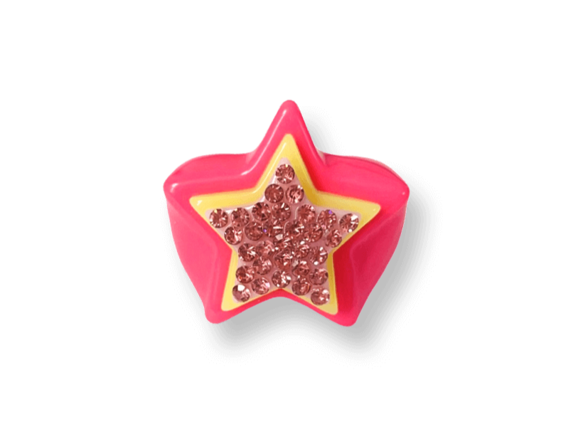 Neon Lights Pink Highlighter Star Ring
