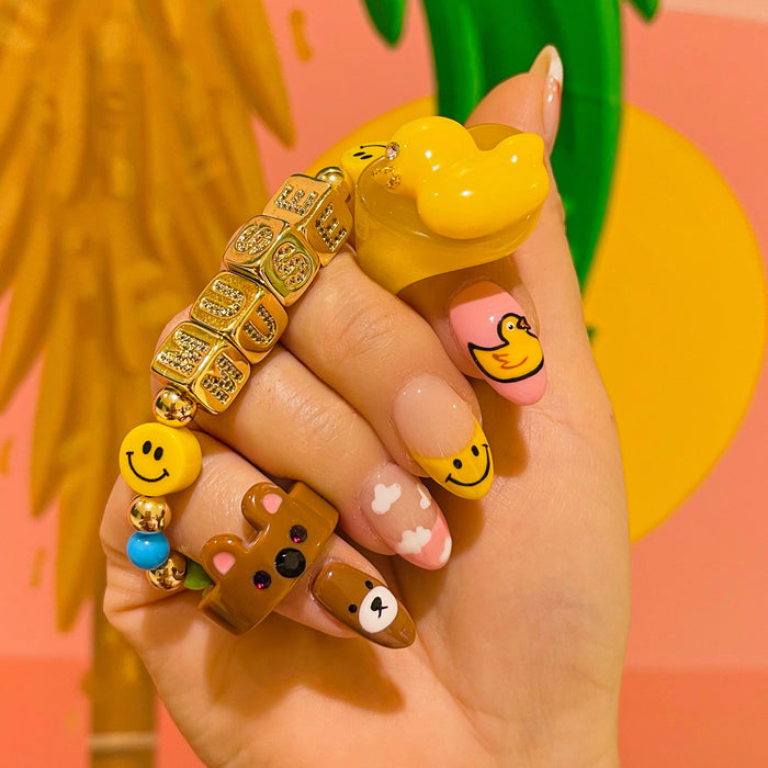 Crystal Teddy Bear Band Ring