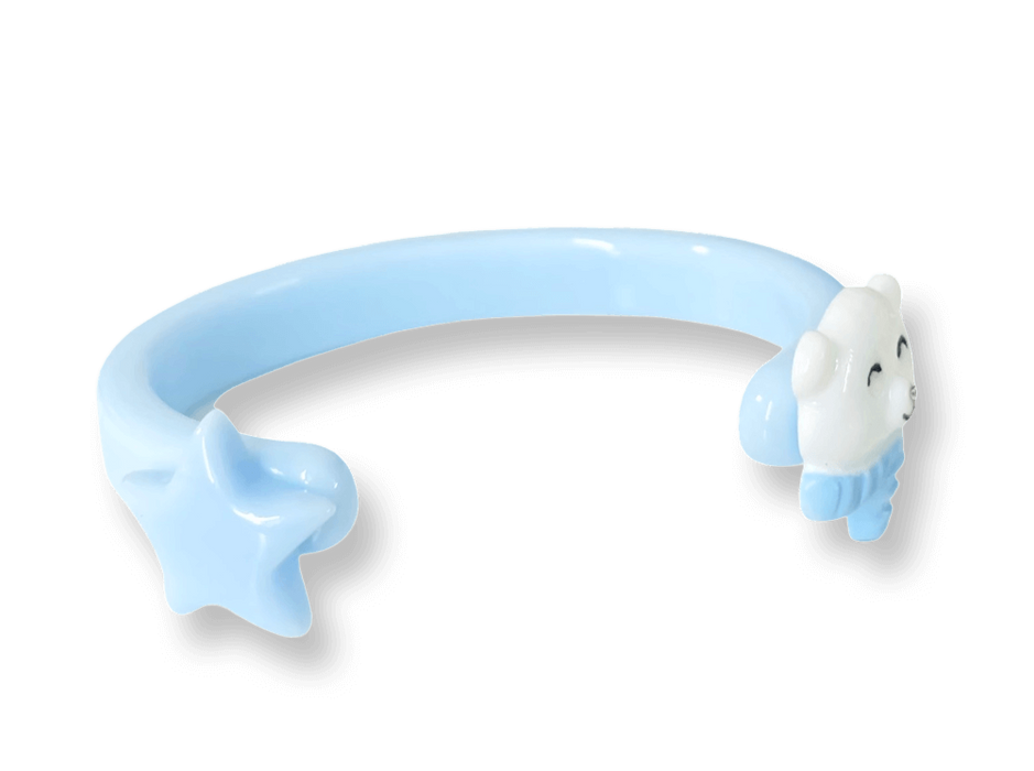 Polar Bear Floating Thin Cuff Bracelet