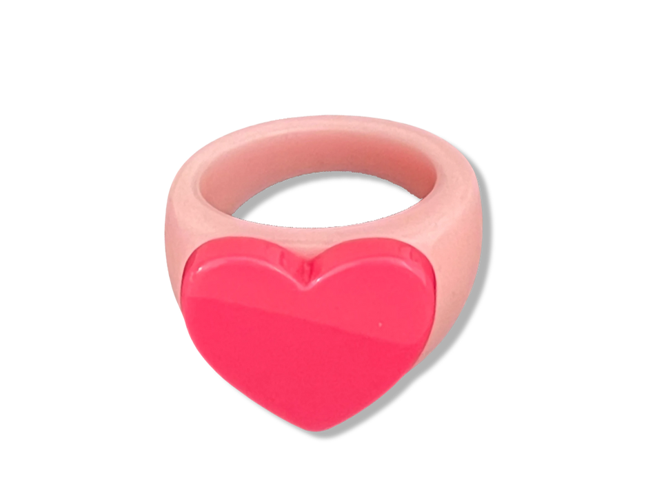 Strawberry Fun Fuchsia Heart Classic Ring
