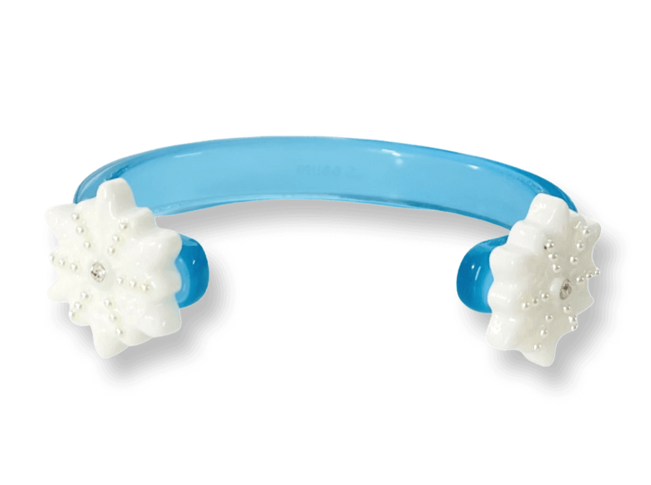 Snowflake Floating Cuff Bracelet