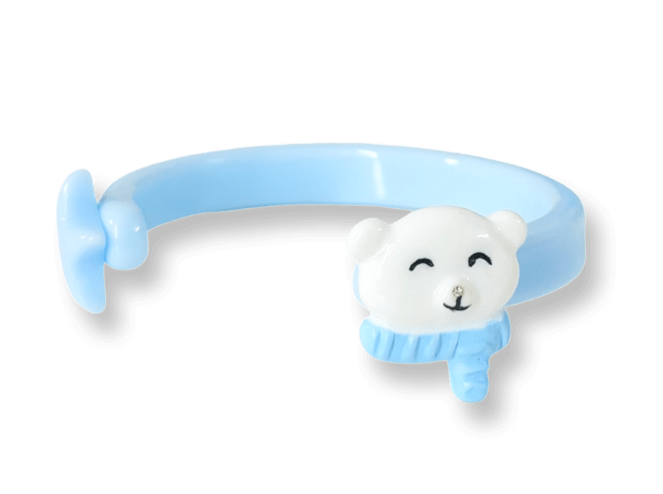 Polar Bear Floating Thin Cuff Bracelet