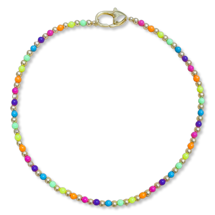 Gold Multicolor Beaded Necklace