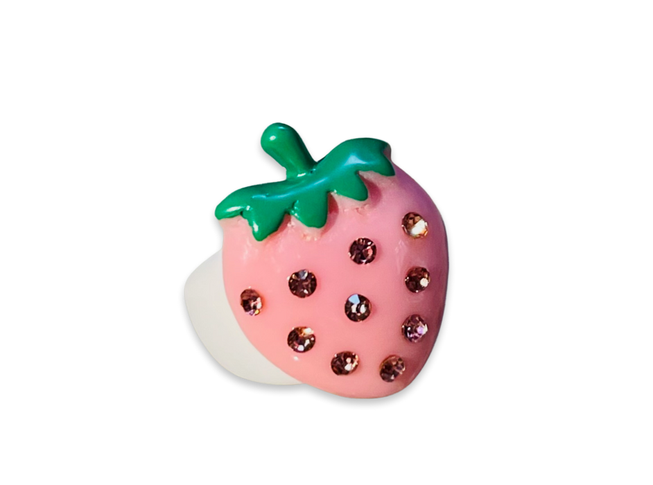 Crystal Strawberry Ring