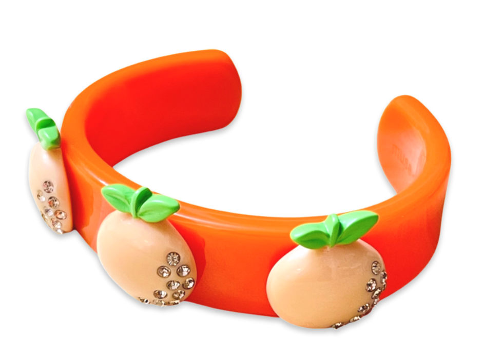 Crystal Orange Wide Cuff