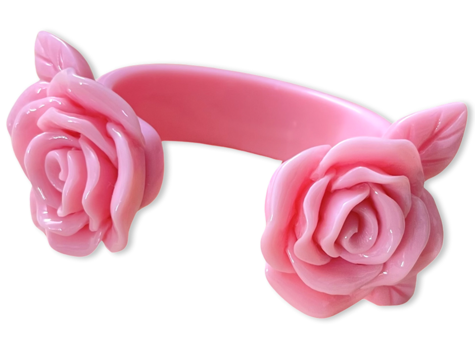 Large Rose Wide Floating Cuff