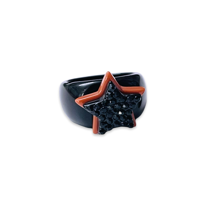Crystal Stacked Star Ring