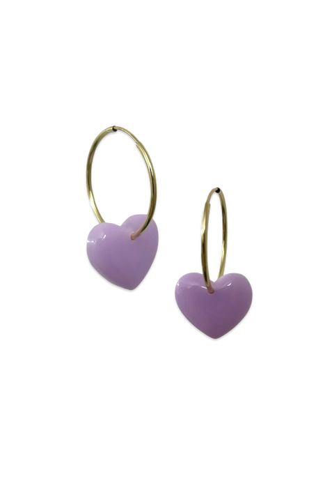 Puffy Heart 14KT Gold-Filled Hoops