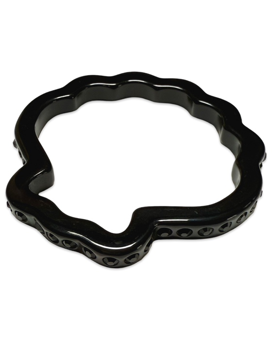 Seashell Crystal Bangle Bracelet