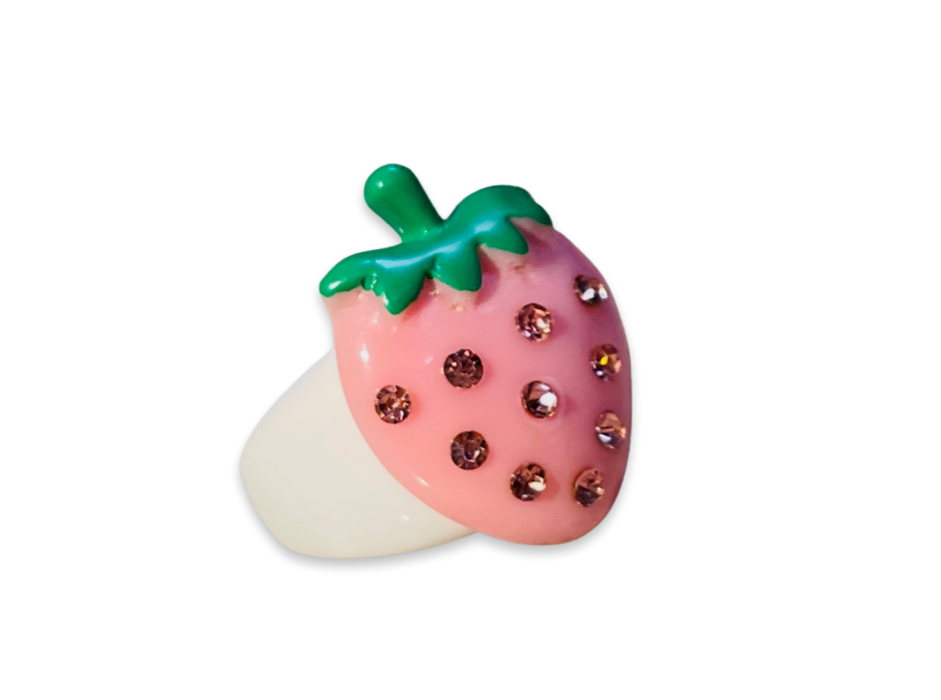 Crystal Strawberry Ring