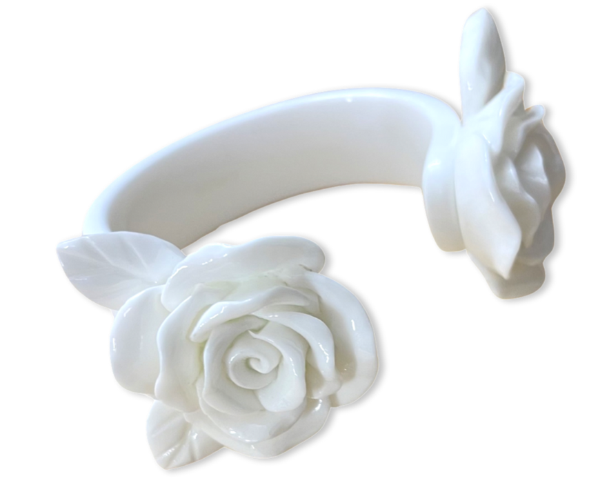 Large Rose Wide Floating Cuff
