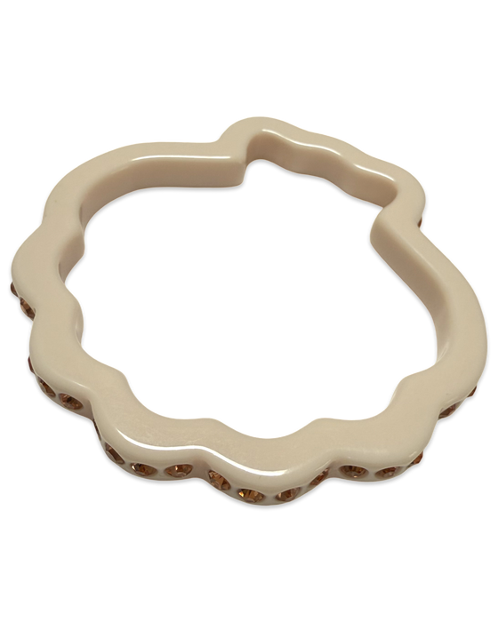Seashell Crystal Bangle Bracelet