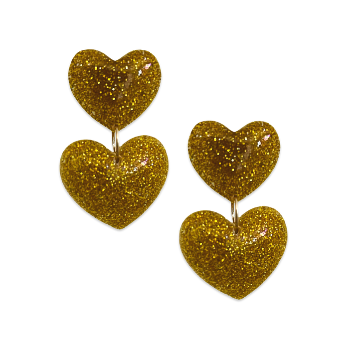 Glitter Hearts Earrings