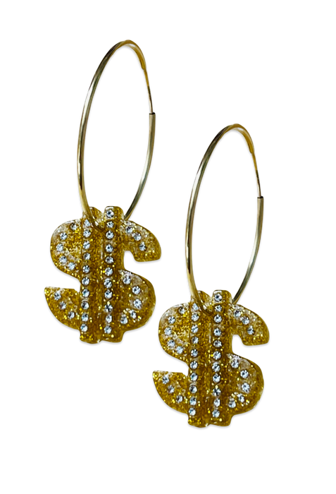 Money Charms 14KT Gold-Filled Hoops