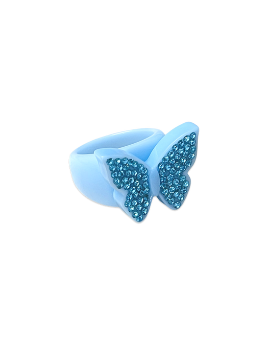 Crystal Butterfly Classic Ring