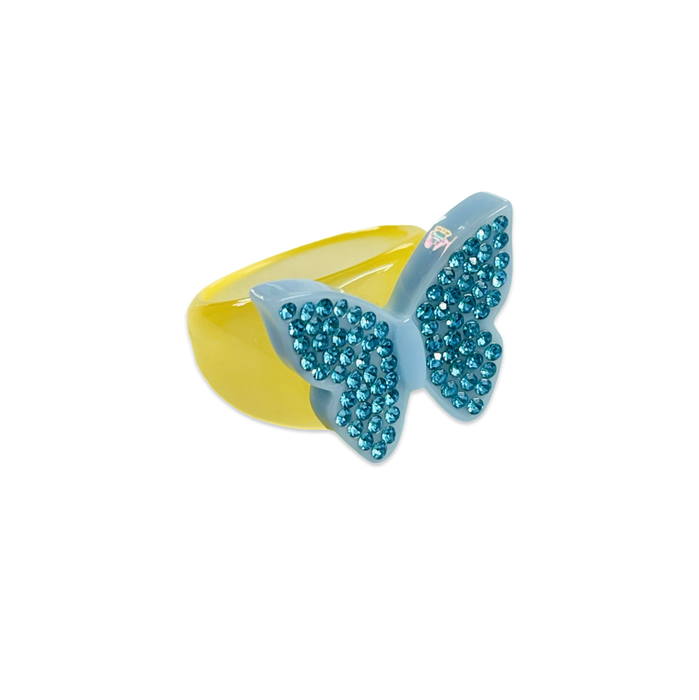 Crystal Butterfly Classic Ring