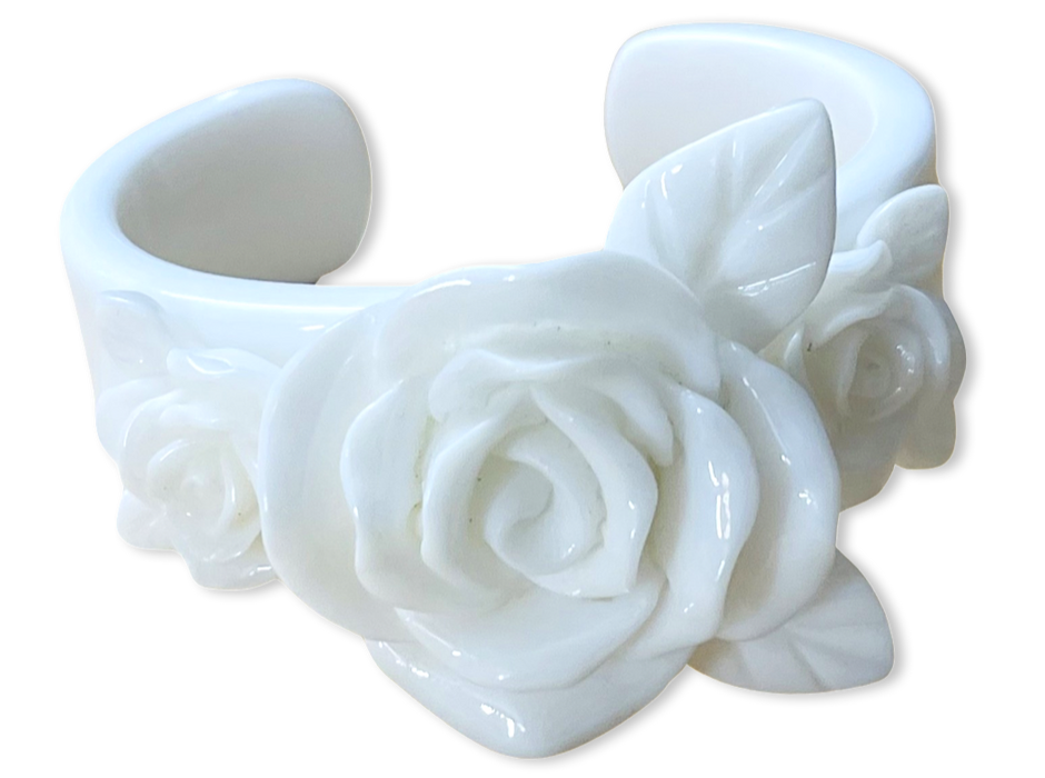 Large Rose Wide Cuff