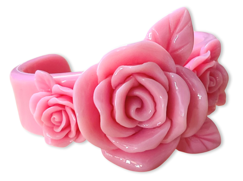 Large Rose Wide Cuff