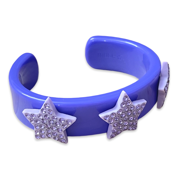 Crystal Star Wide Cuff Bracelet