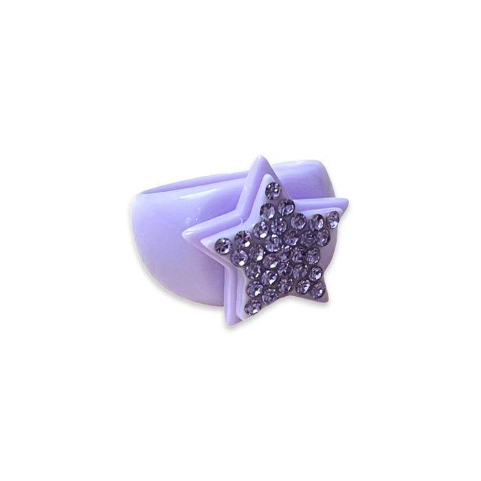 Classic Crystal Stacked Star Ring