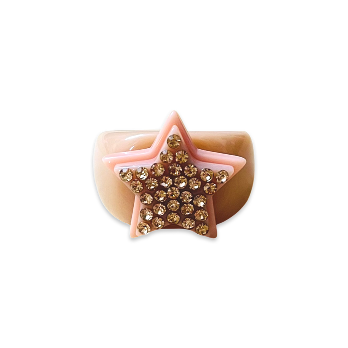 Classic Crystal Stacked Star Ring