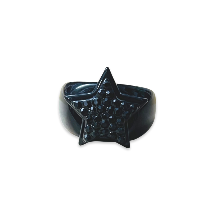 Classic Crystal Stacked Star Ring