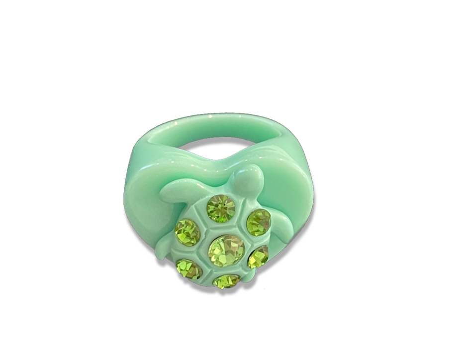 Crystal Turtle Ring