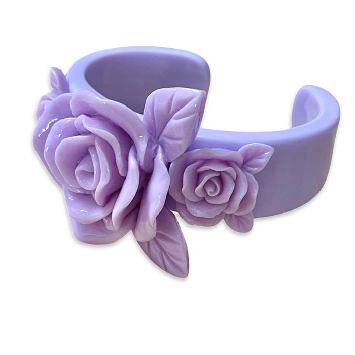 Large Rose Wide Cuff