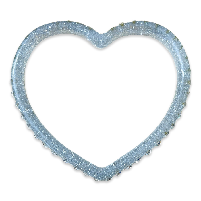 Crystal Heart Bangle Bracelet