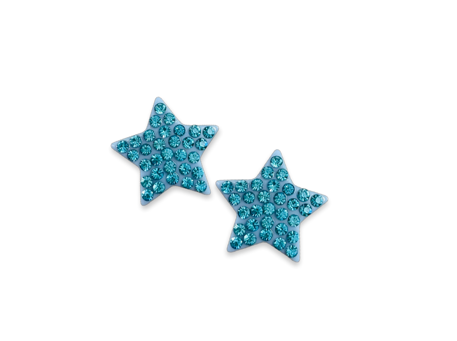 Large Crystal Star Statement Stud Earrings