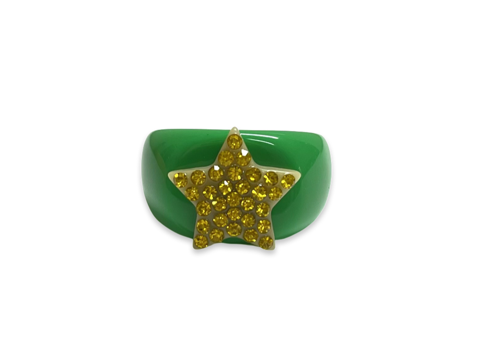 Classic Crystal Star Ring