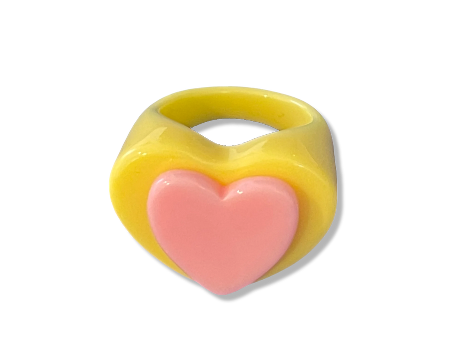Double Heart Base Ring