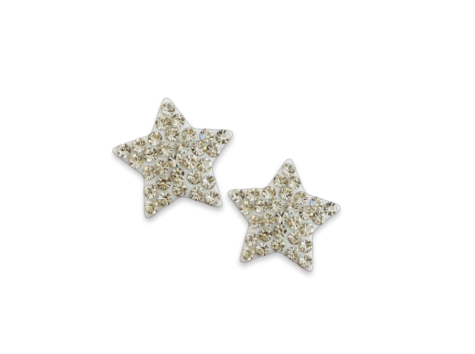 Large Crystal Star Statement Stud Earrings