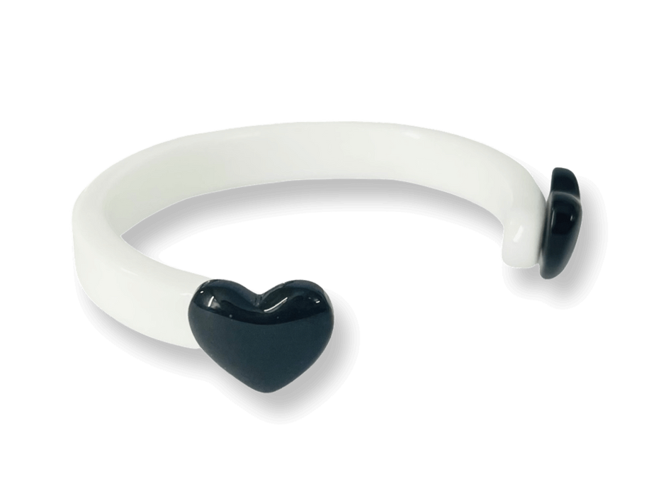 Small Puffy Heart Floating Cuff Bracelet
