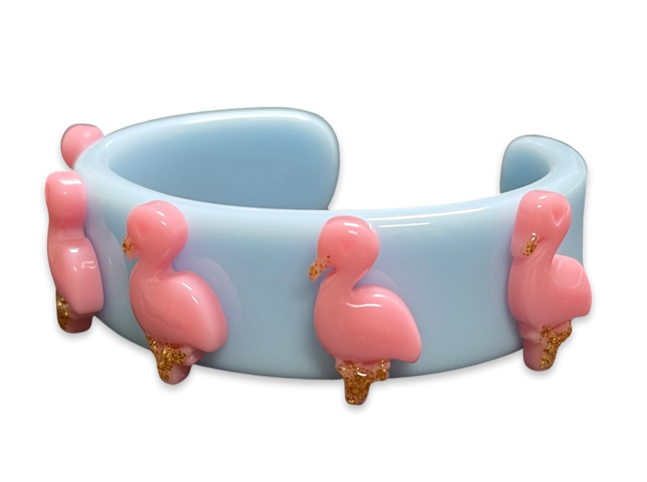 Flamingo Wide Cuff Bracelet