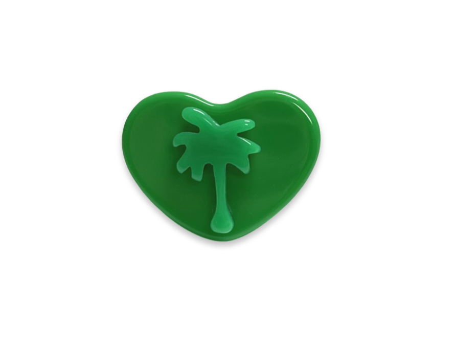 Lime Heart Palm Tree Ring