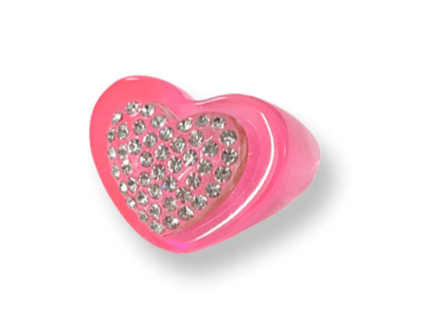 Heart Base Crystal Heart Ring