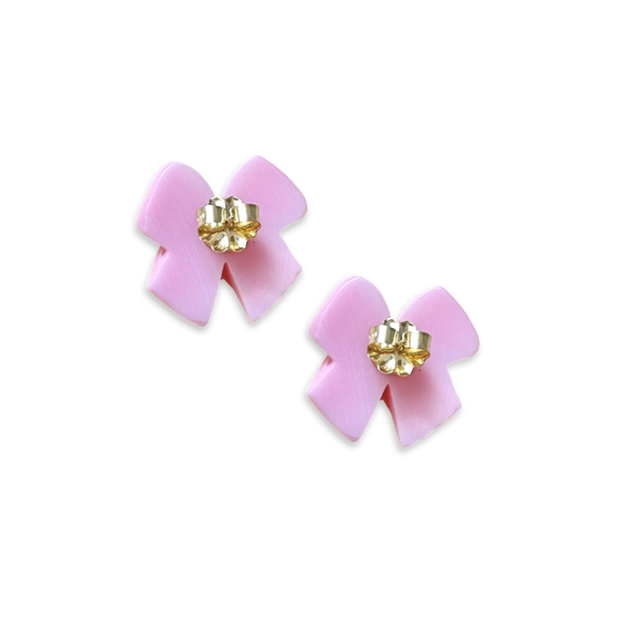 Pearl Bow Stud Earrings