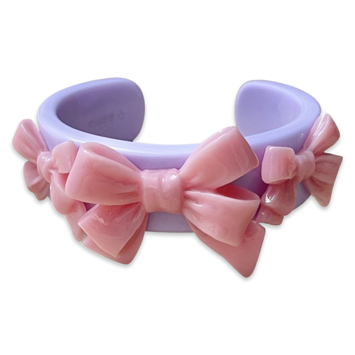 Ribbon Bow Wide Cuff Bracelet