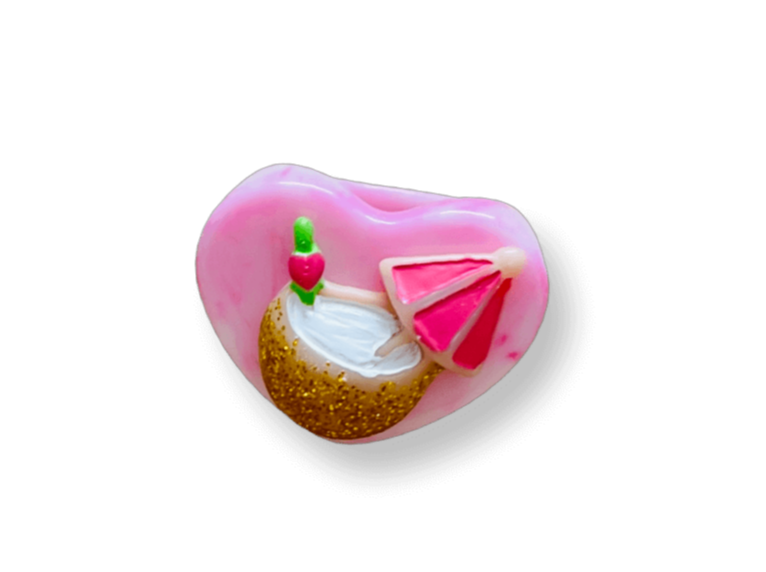 Sparkle Coconut Drink Heart Ring