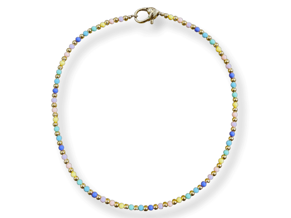 Gold Multicolor Beaded Necklace