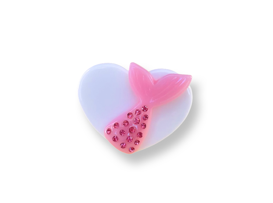 Crystal Mermaid Tail Heart Ring