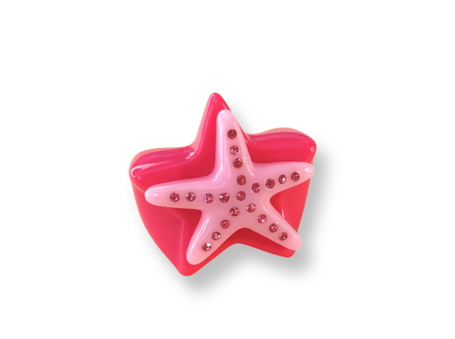 Crystal Starfish Star Ring