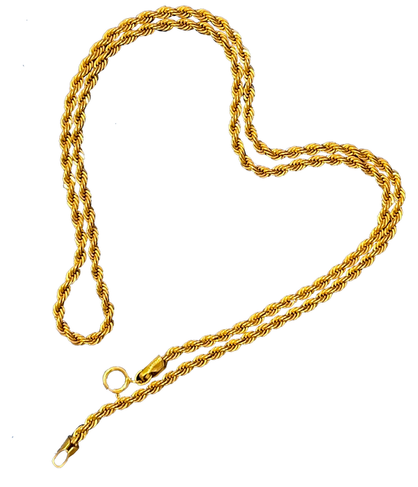 14K Gold Filled French Rope Chain Necklace