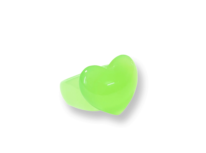 Neon Hearts Classic Ring