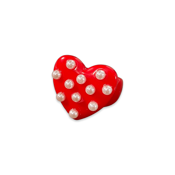 Pearl Polka Dot Heart Classic Ring