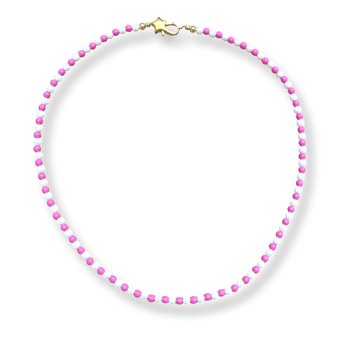 Pearl Necklace With Colored Beads