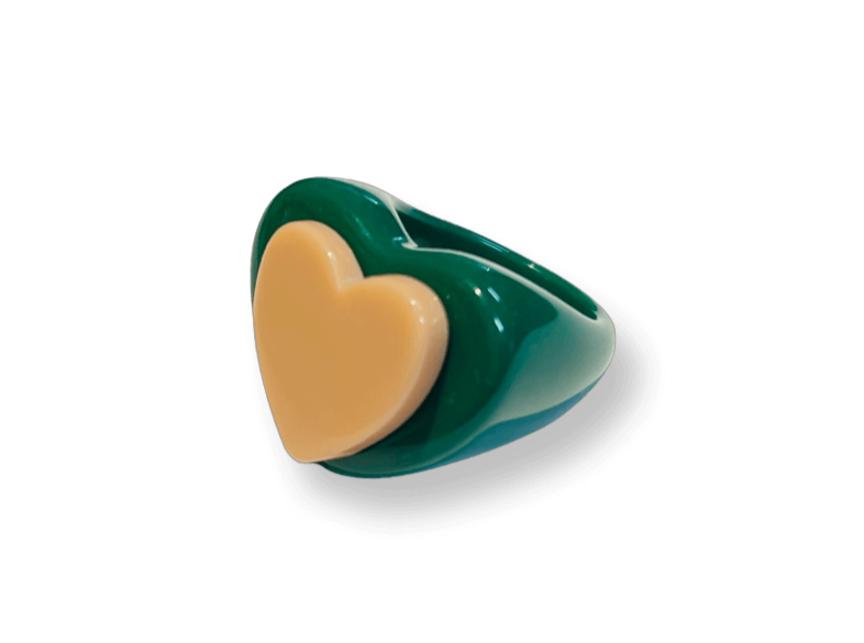 I Heart Sandy Green Scenes Ring