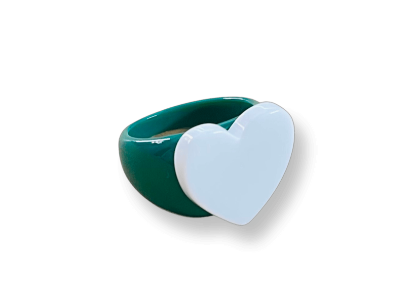 Classic Pure White Emerald Ring