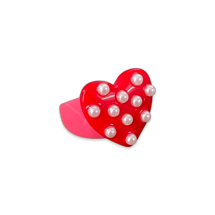 Pearl Polka Dot Heart Classic Ring